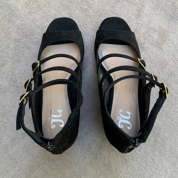 Journee Collection Skyla Strappy Peep Toe Wedge Heels - Picture 10 of 15